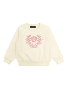 Felpa per neonata Versace Kids beige con stampa Medusa Crest 10185551A14882 2WX70 VERSACE KIDS 