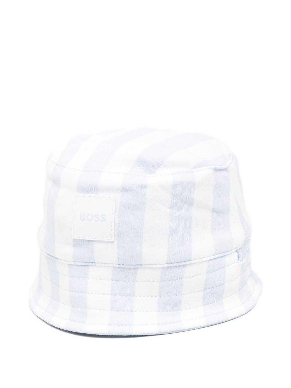 Cappello a pescatore per neonato Boss Kids azzurro con design a righe J53097 771 BOSS KIDS 