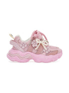 Sneakers per bambina Monnalisa rosa con applicazione floreale 8CG004 7703 0090 MONNALISA KIDS 