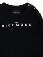 Felpa per neonati John Richmond Kids nero con stampa logo sul davanti RIA26003FE BLACK JOHN RICHMOND KIDS 