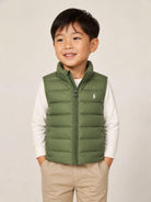 Gilet per bambino Polo Ralph Lauren Kids verde con logo Polo Pony 322B15067 003 Ralph Lauren kids 