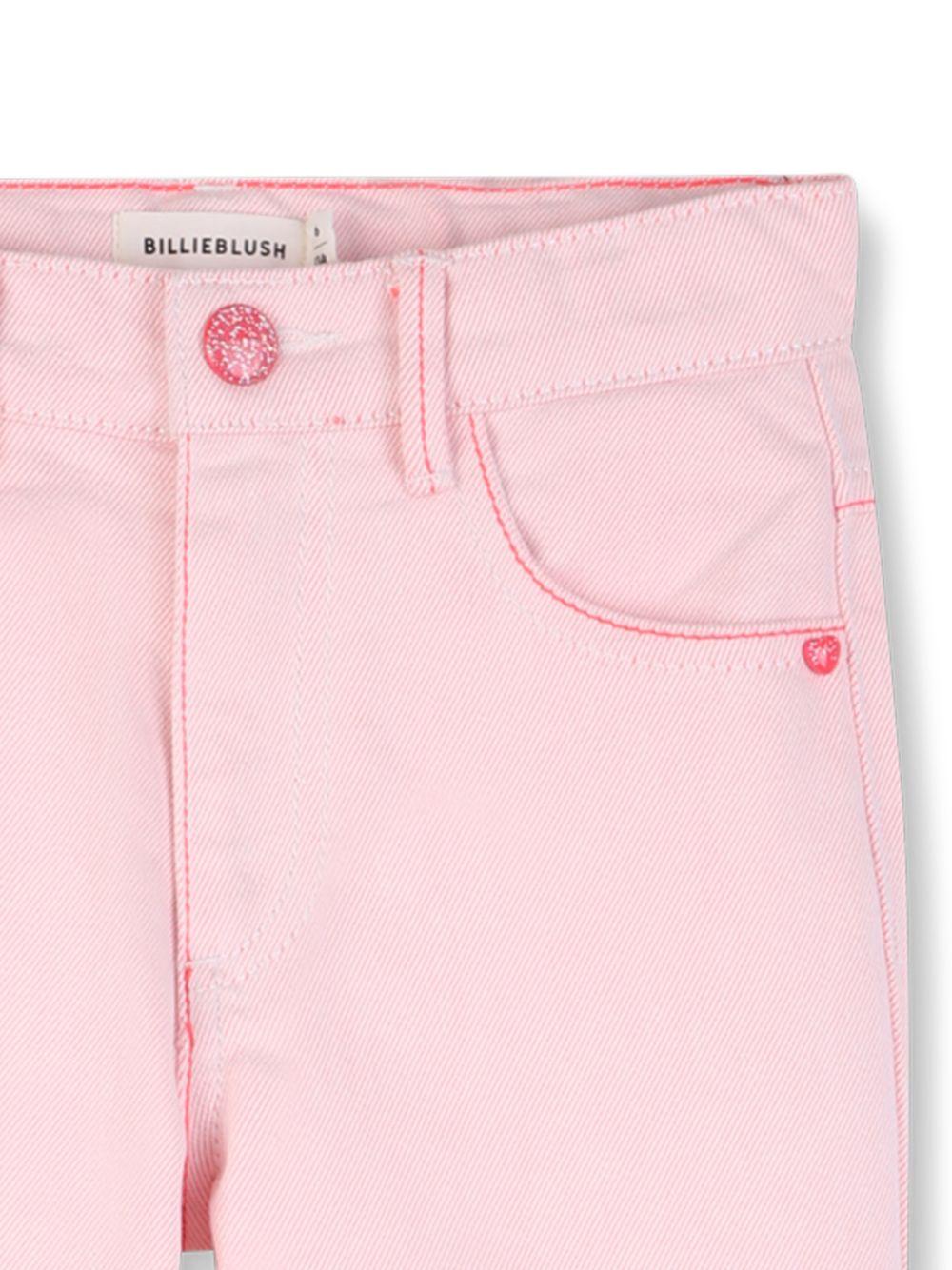 Pantaloni per bambina Billieblush rosa con tasche in paillettes U21846 S51 BILLIEBLUSH KIDS 