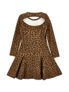 Abito per bambina Monnalisa Kids animalier con stampa leopardata 41H902 8624 0080 MONNALISA KIDS 