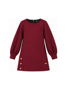 Abito per bambina Balmain Kids rosso con placca logo color oro BZ1B00 J0371 530OR BALMAIN KIDS 