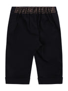 Pantaloni per neonato Fendi Kids blu con logo FF sul retro BMF271 AS5Y F0QG0 FENDI KIDS 