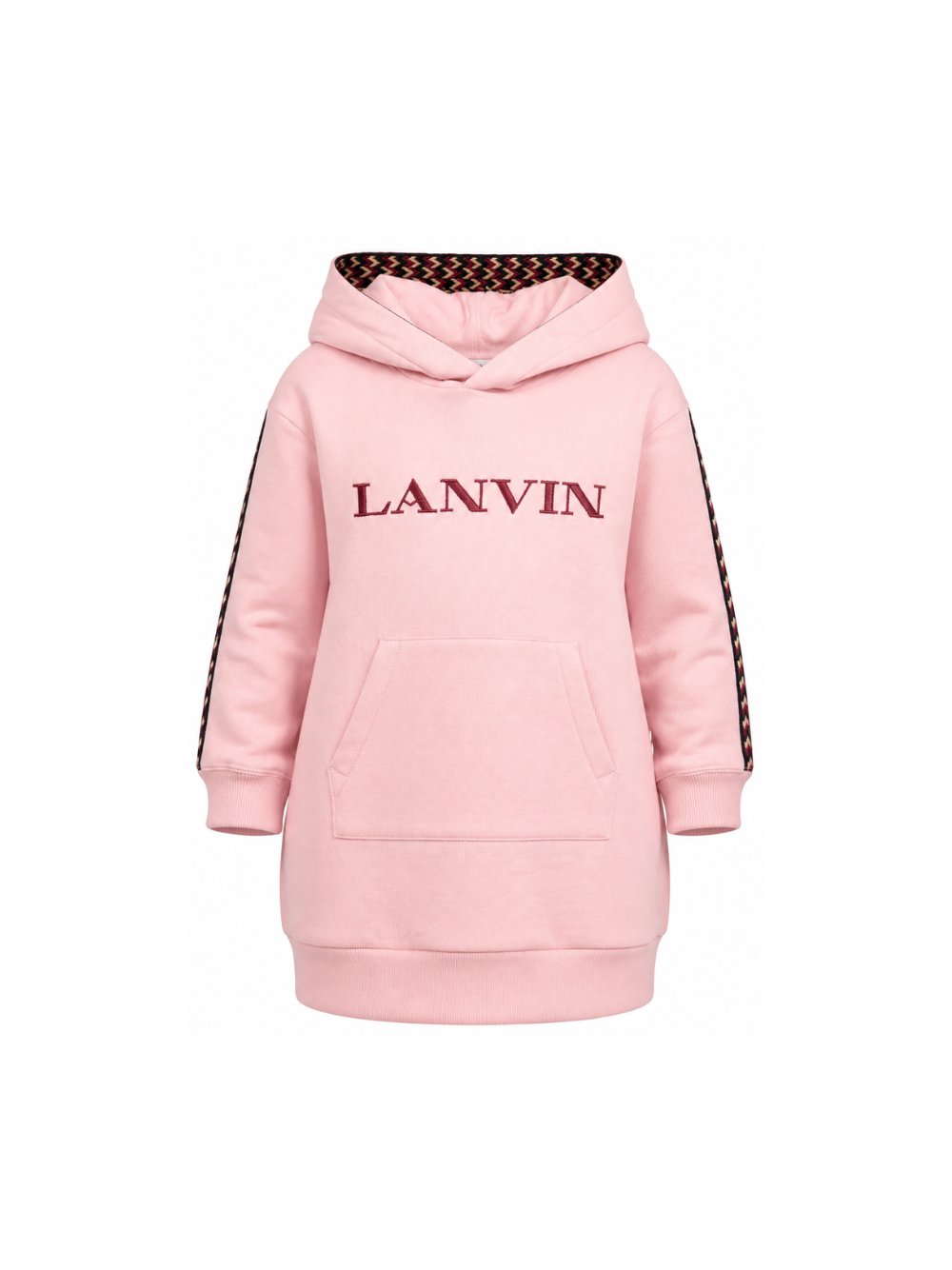Abito modello felpa per bambina Lanvin Kids rosa con logo ricamato N30407 48N LANVIN KIDS 