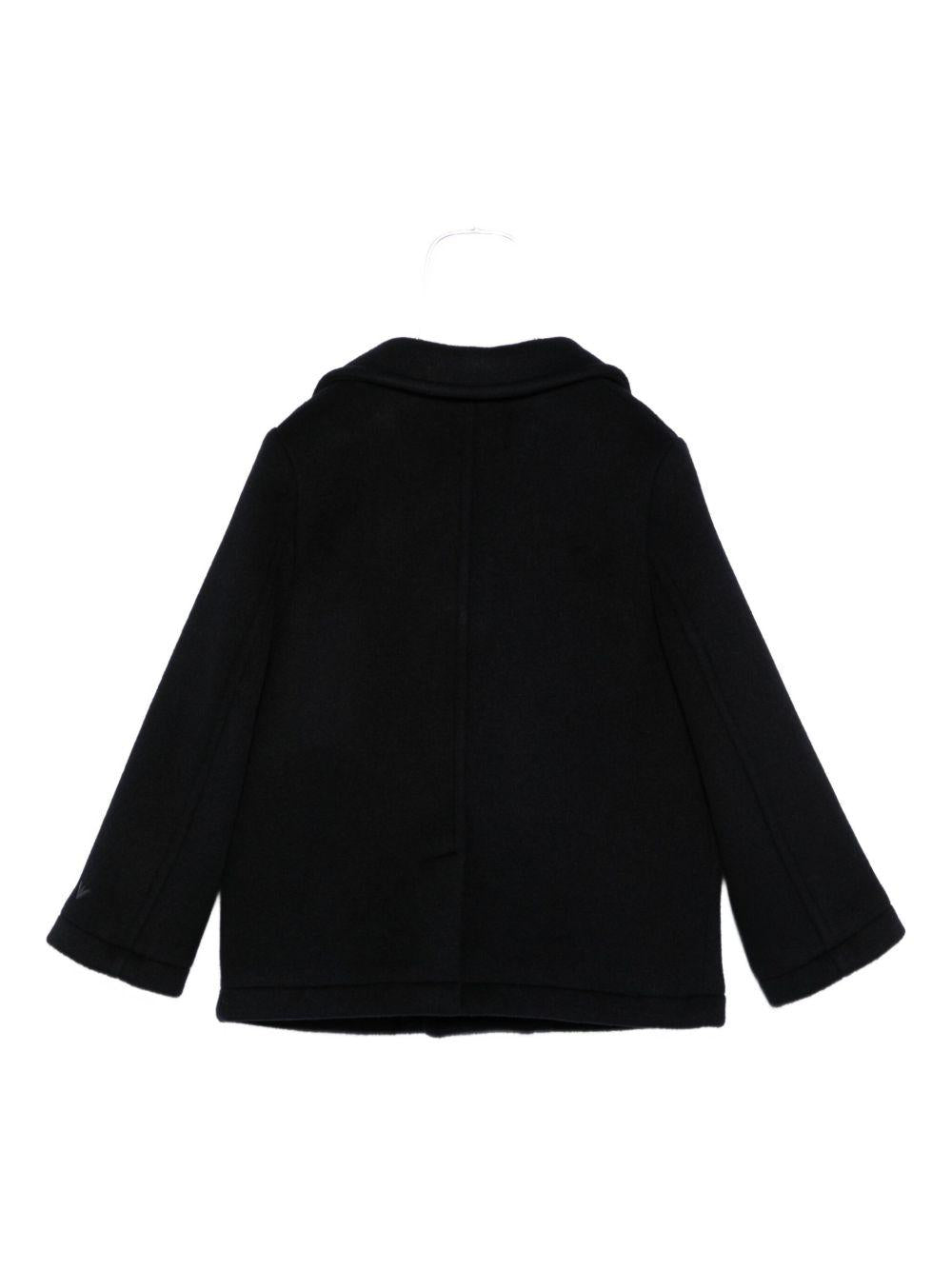 Cappotto per bambino Emporio Armani Kids blu navy con chiusura a doppiopetto EB000492 AF16038 UB118 EMPORIO ARMANI KIDS 