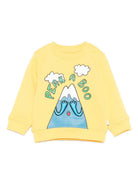 Felpa per neonato Stella McCartney Kids giallo con stampa grafica cartoon TX4530 Z3059 248 STELLA McCARTNEY KIDS 