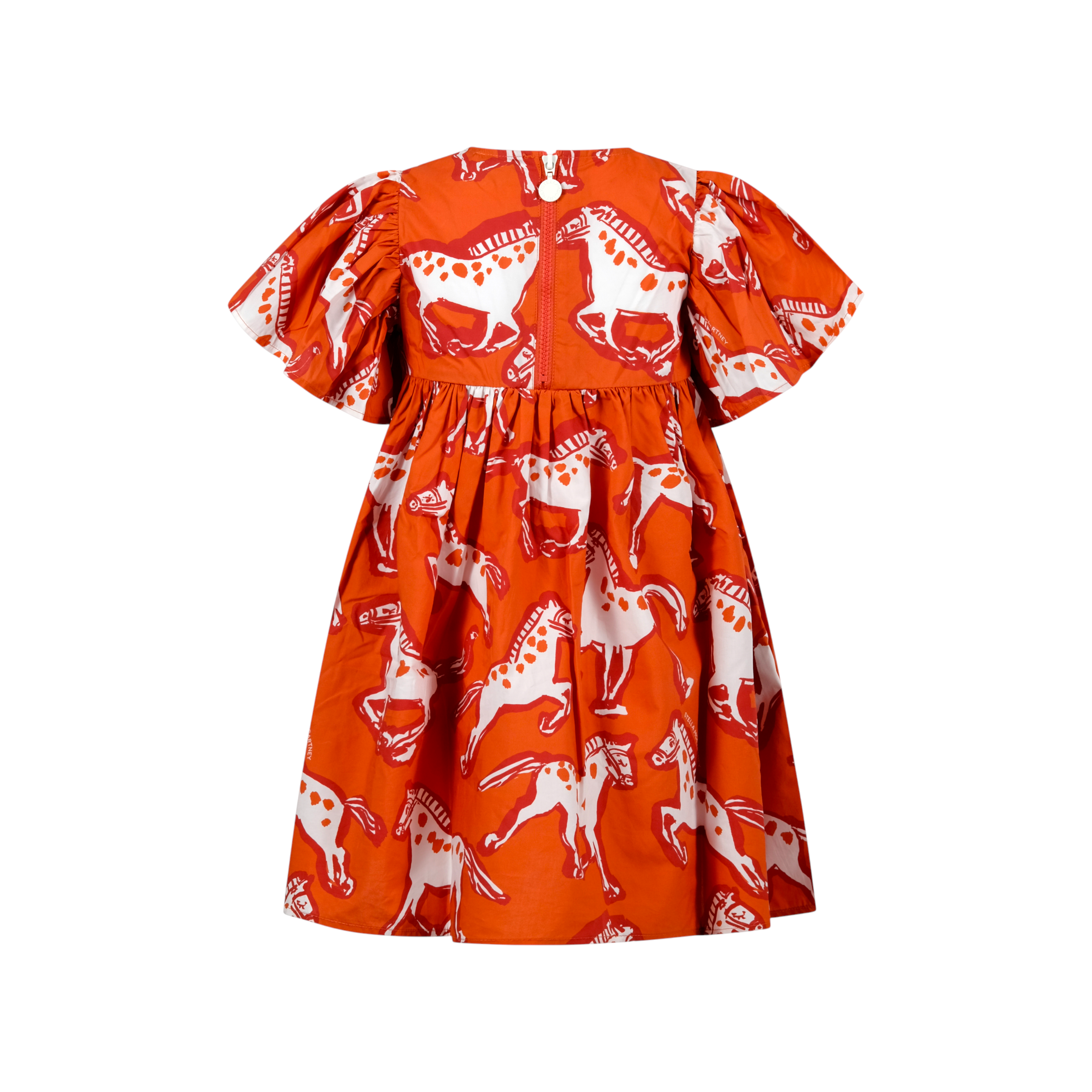 Abito per bambina Stella McCartney Kids rosso con stampa cavalli all-over TY1F11 Z3744 421MC STELLA McCARTNEY KIDS 