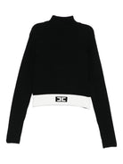 Maglione per bambina Elisabetta Franchi La Mia Bambina nero con banda logo EFMA173CFL040 D748 ElISABETTA FRANCHI 