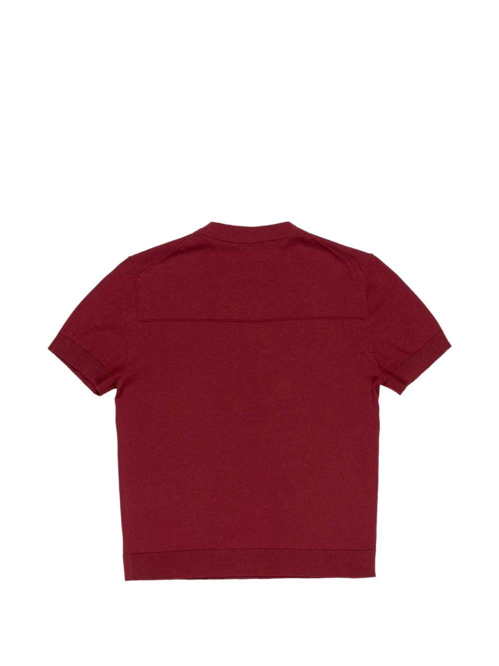 T-shirt per bambino Paolo Pecora Kids rosso con dettaglio girocollo PP4177 CHERRY PAOLO PECORA KIDS 