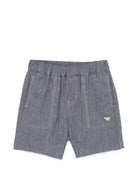 Shorts per neonato Emporio Armani Kids grigi con cuciture a contrasto EB001331 AF20957 UB082 EMPORIO ARMANI KIDS 