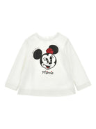 T-shirt per neonata Monnalisa x Disney bianca con stampa Minnie Mouse 39F610 6005 0001 MONNALISA 