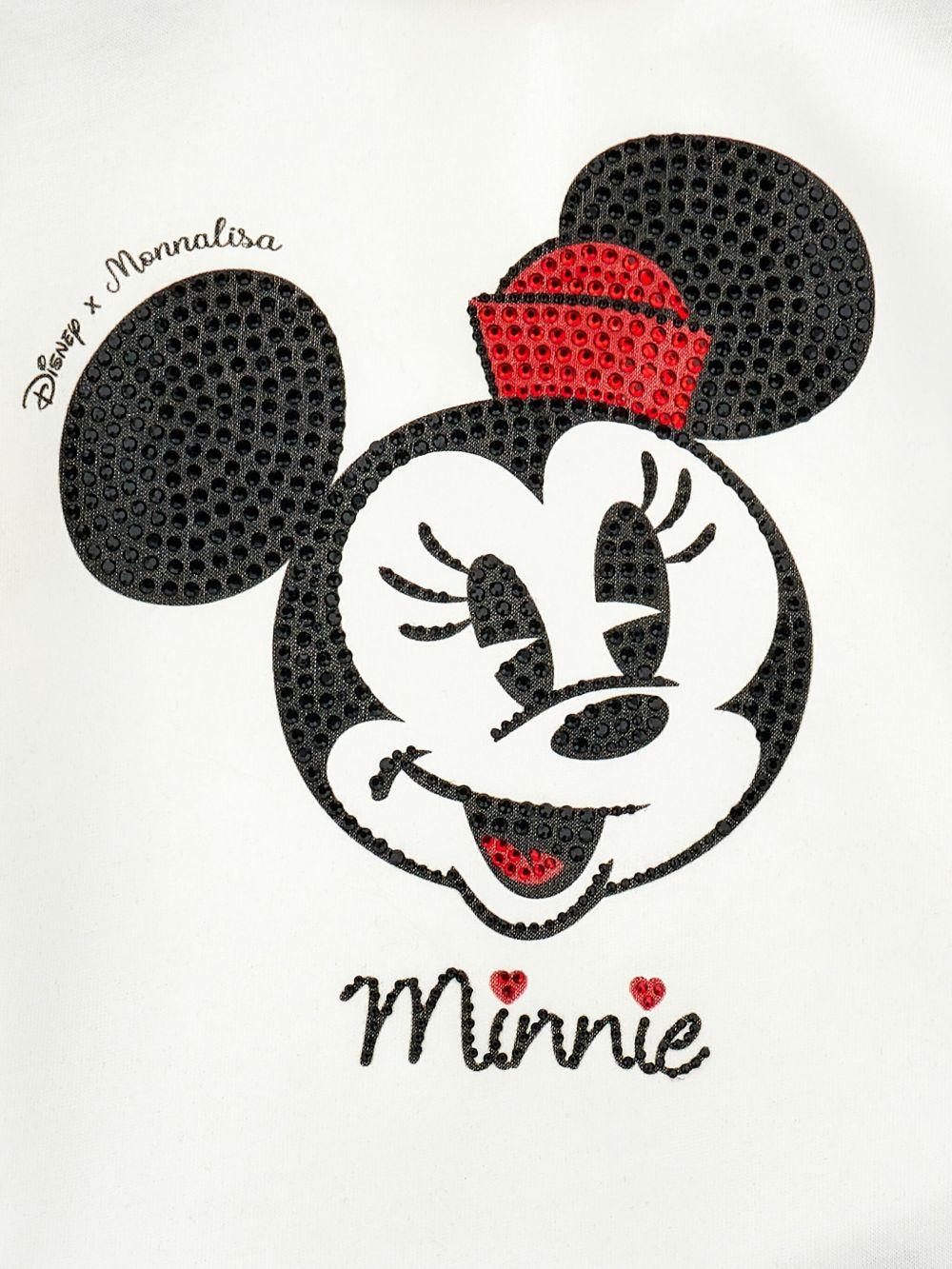T-shirt per bambina Monnalisa bianca con stampa sul davanti 19F631NP 6005 0001 MONNALISA 