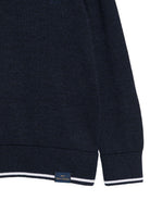 Maglione per bambino Paul & Shark Kids blu con bordi a contrasto WUW005LHE88 42370 PAUL & SHARK KIDS 