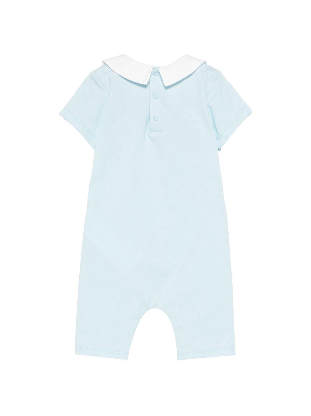 Tutina per neonato Moschino Kids azzurra con stampa Teddy Bear MUT04OLAA01 40304 MOSCHINO KIDS 