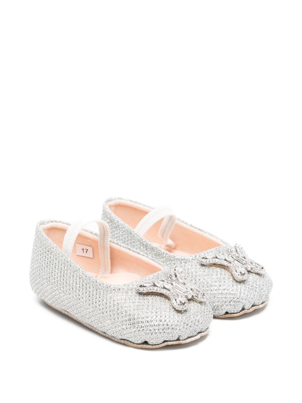 Ballerine per neonata Aruna Seth argentate con applicazione farfalla SON01 SILVER ARUNA SETH KIDS 