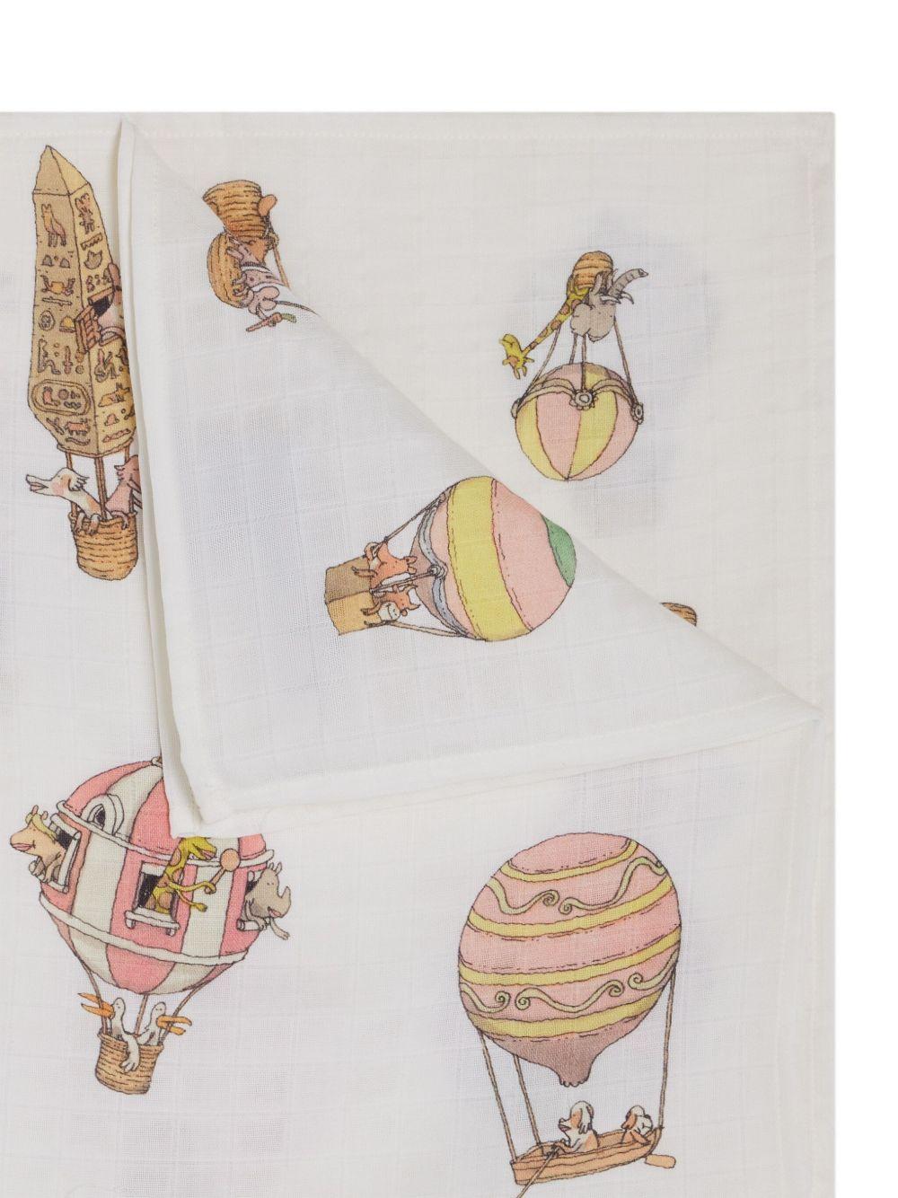 Lenzuola da culla per neonati Atelier Choux multicolore con stampa mongolfiere CA-CQ-HAB A-U ATELIER CHOUX PARIS KIDS 