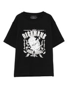 T-shirt per bambino John Richmond Junior nero con stampa grafica RBA25026TS BLACK JOHN RICHMOND JUNIOR 
