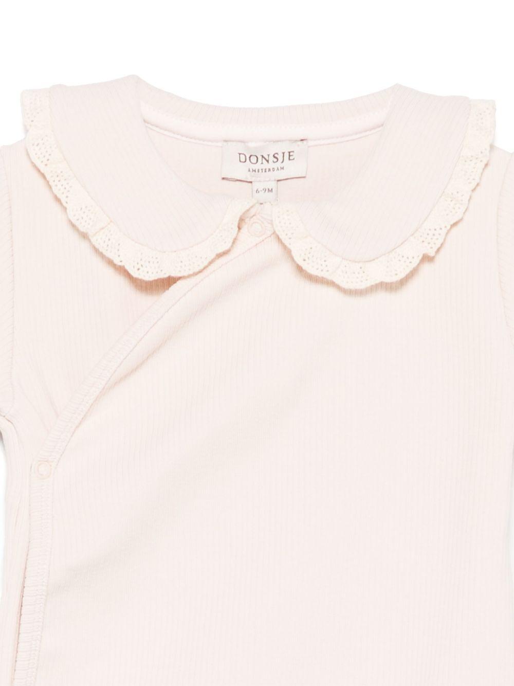 Body per neonata Donsje Bettie rosa con dettagli in pizzo 3035900 00009 DONSJE 