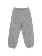 Pantaloni sportivi per bambina Stella McCartney Kids grigi con logo sul davanti TY6D40 Z3409 808 STELLA McCARTNEY KIDS 