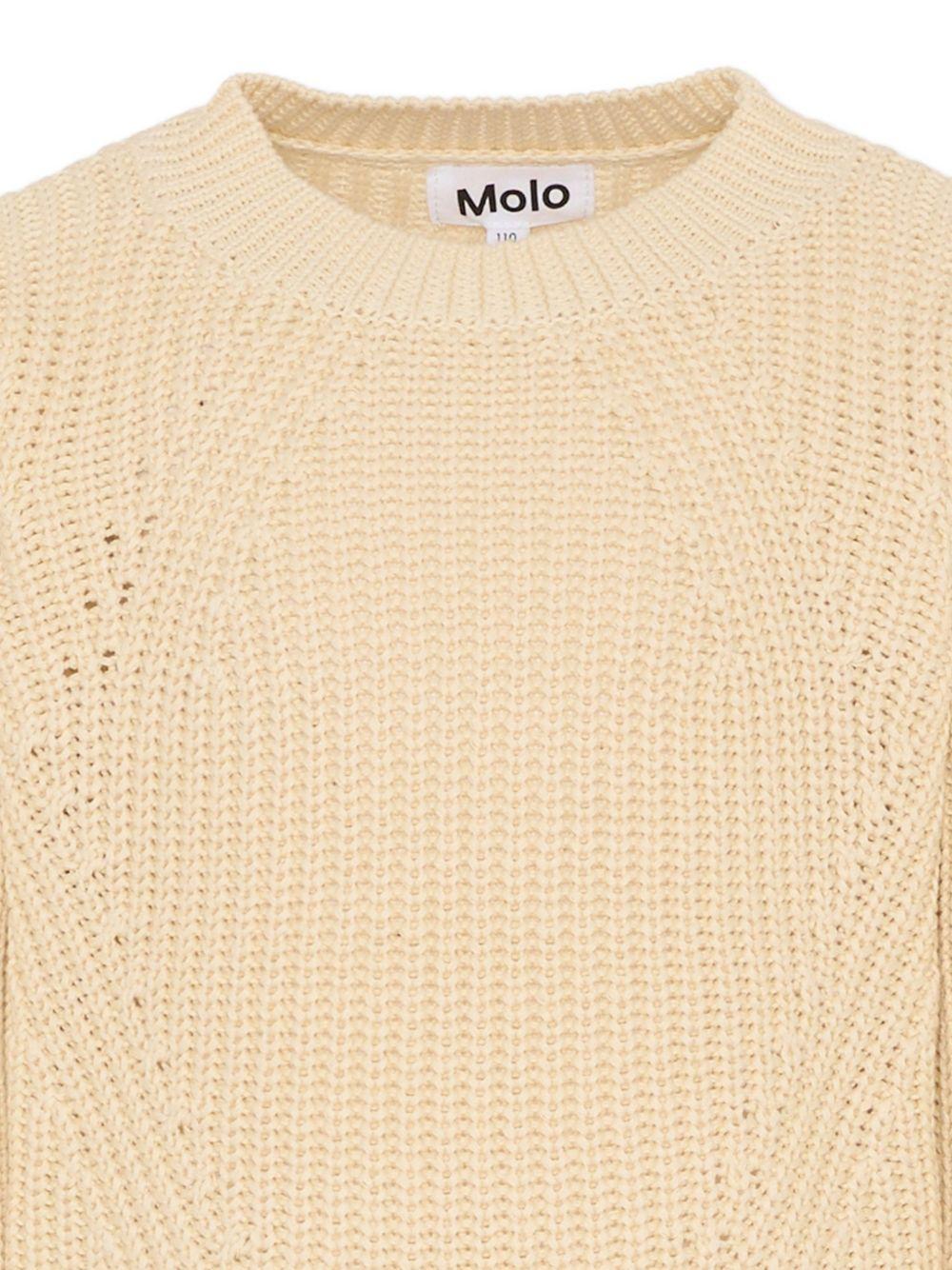 Maglione per bambina Molo beige con texture traforata 2S26K202 8894 MOLO KIDS 