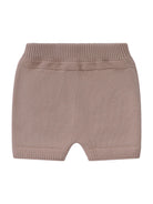 Shorts per neonati Fendi Kids beige con ricamo orsetto sul davanti BUG212 AVVZ F0QU5 FENDI KIDS 