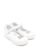 Ballerine per bambina Elisabetta Franchi La Mia Bambina bianche con logo ricamato F1A3E04690092 B093 ElISABETTA FRANCHI KIDS 