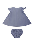 Abito per neonata Balmain Kids denim con bottoni dorati sul davanti BY1171 P0588 653 BALMAIN KIDS 