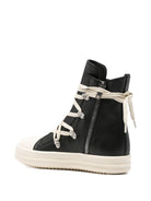 Sneakers per bambini Rick Owens Kids nere con occhielli color argento BG01F3894LMU 911 RICK OWENS KIDS 