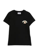 T-shirt per bambini Moschino Kids nera con stampa Teddy Bear HWM058LAA01 60100 MOSCHINO KIDS 