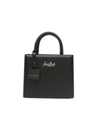 Borsa Shop mini MC2 Saint Barth nera con targhetta logo metallica sul fronte SHBM0002 01721L MC2 ST. BARTH KIDS 