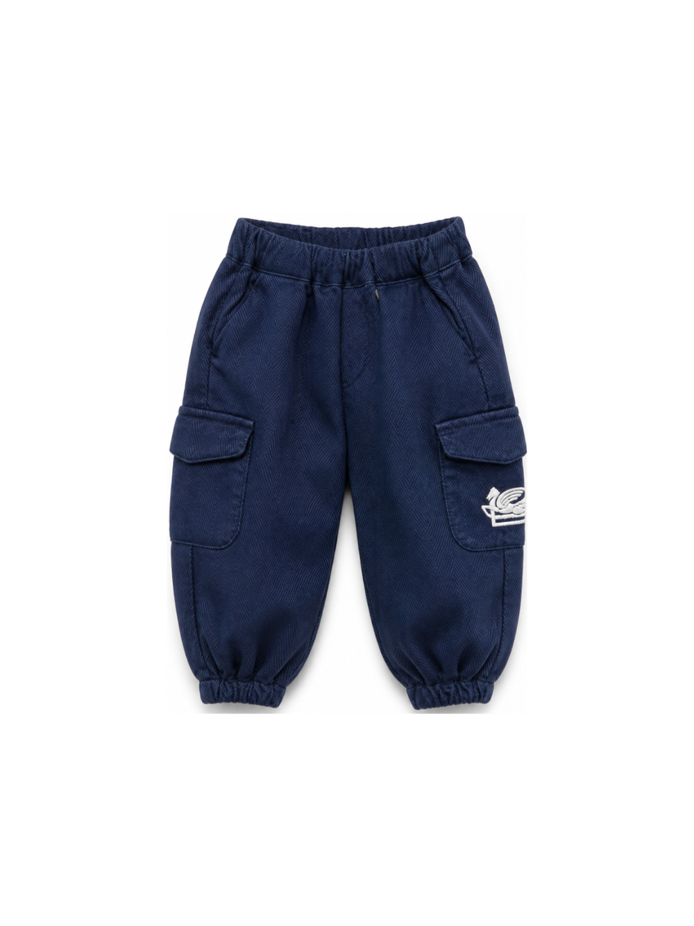 Pantaloni per neonato Etro Kids blu con ricamo Pegaso sul davanti GZ6300 G0219 617 ETRO KIDS 