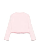 Giubbino jaquard floreale per bambina Versace Kids rosa con maniche lunghe 10181731A13174 1PS10 VERSACE KIDS 