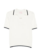 T-shirt per donna MC2 Saint Barth bianca con bordi a contrasto AYS0001 00100L MC2 ST. BARTH 