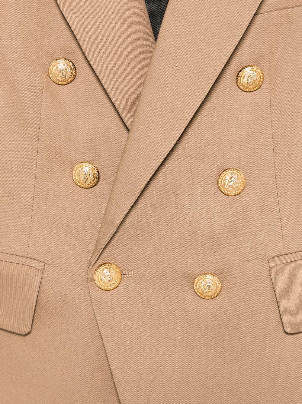 Blazer per bambino Balmain Kids beige con revers a lancia BY2P54 G0197 315 BALMAIN KIDS 