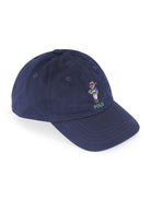 Cappellino per neonato Polo Ralph Lauren Kids blu con ricamo orsetto sul davanti 320A96605 001 Ralph Lauren kids 