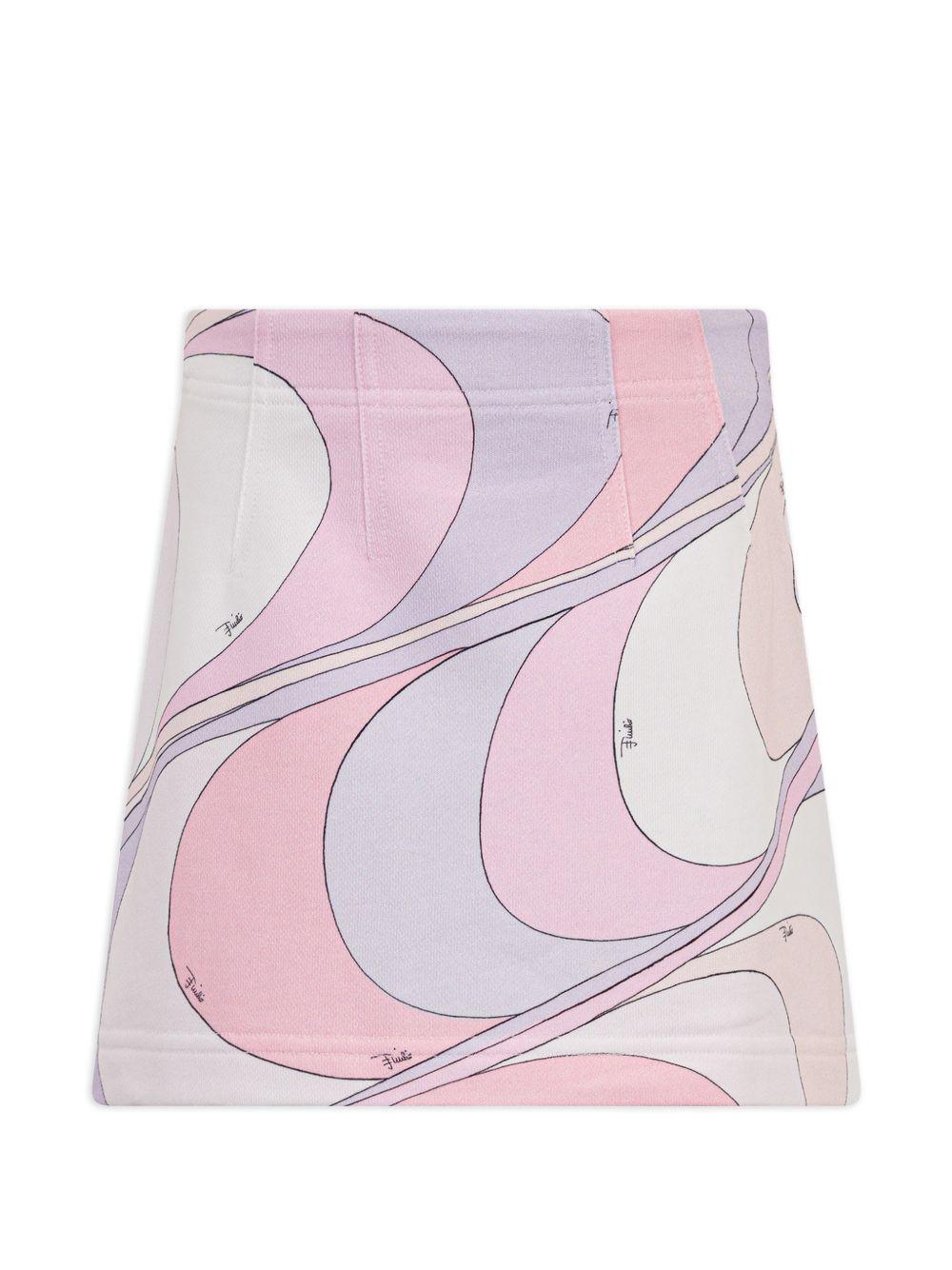 Gonna per bambina Emilio Pucci Junior multicolore con stampa astratta PY7A31 Z3692 508LI EMILIO PUCCI KIDS 