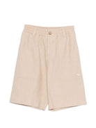 Shorts per bambino Emporio Armani Kids beige con logo aquila sul davanti EB001063 AF20957 U6151 EMPORIO ARMANI KIDS 