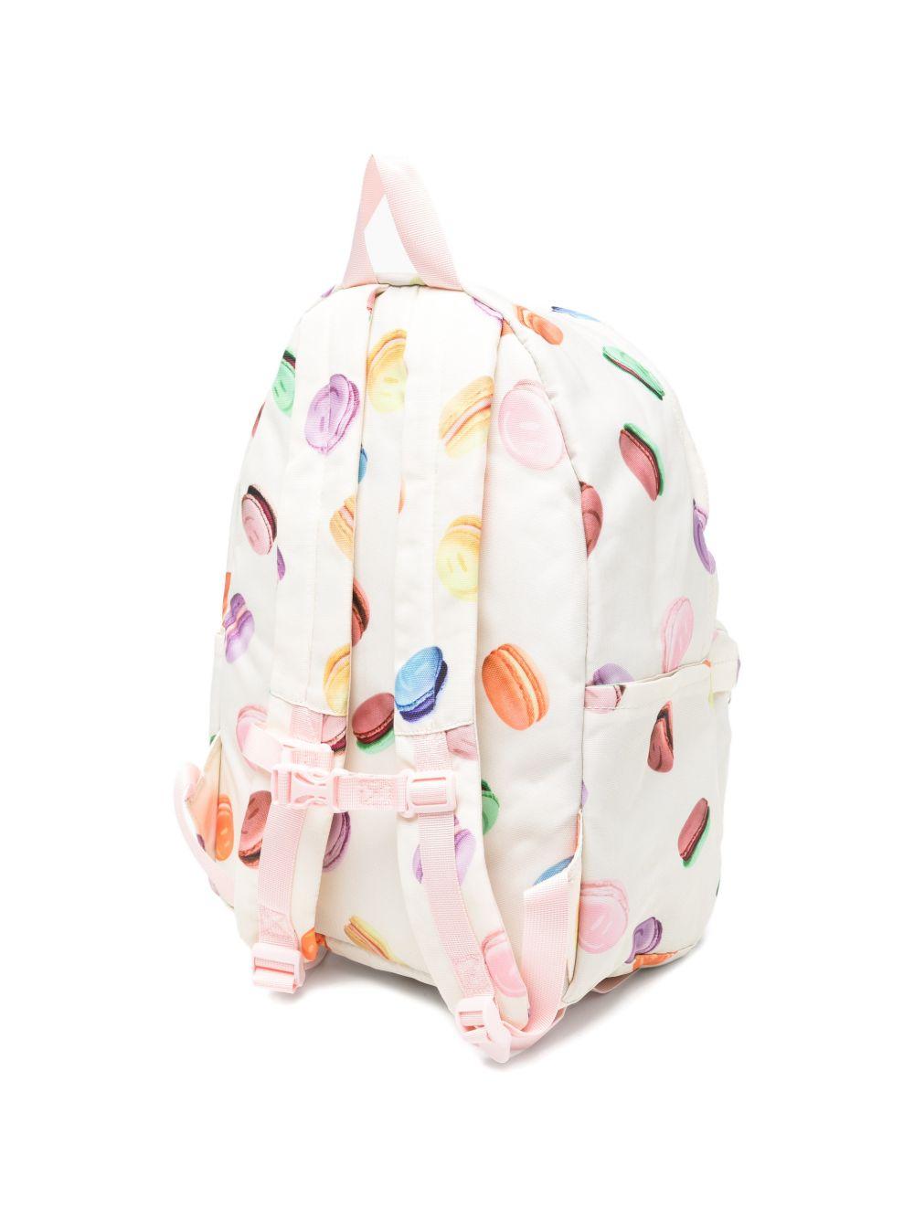 Zaino Mio per bambini Molo bianco con stampa macarons 7S26V204 9571 MOLO 