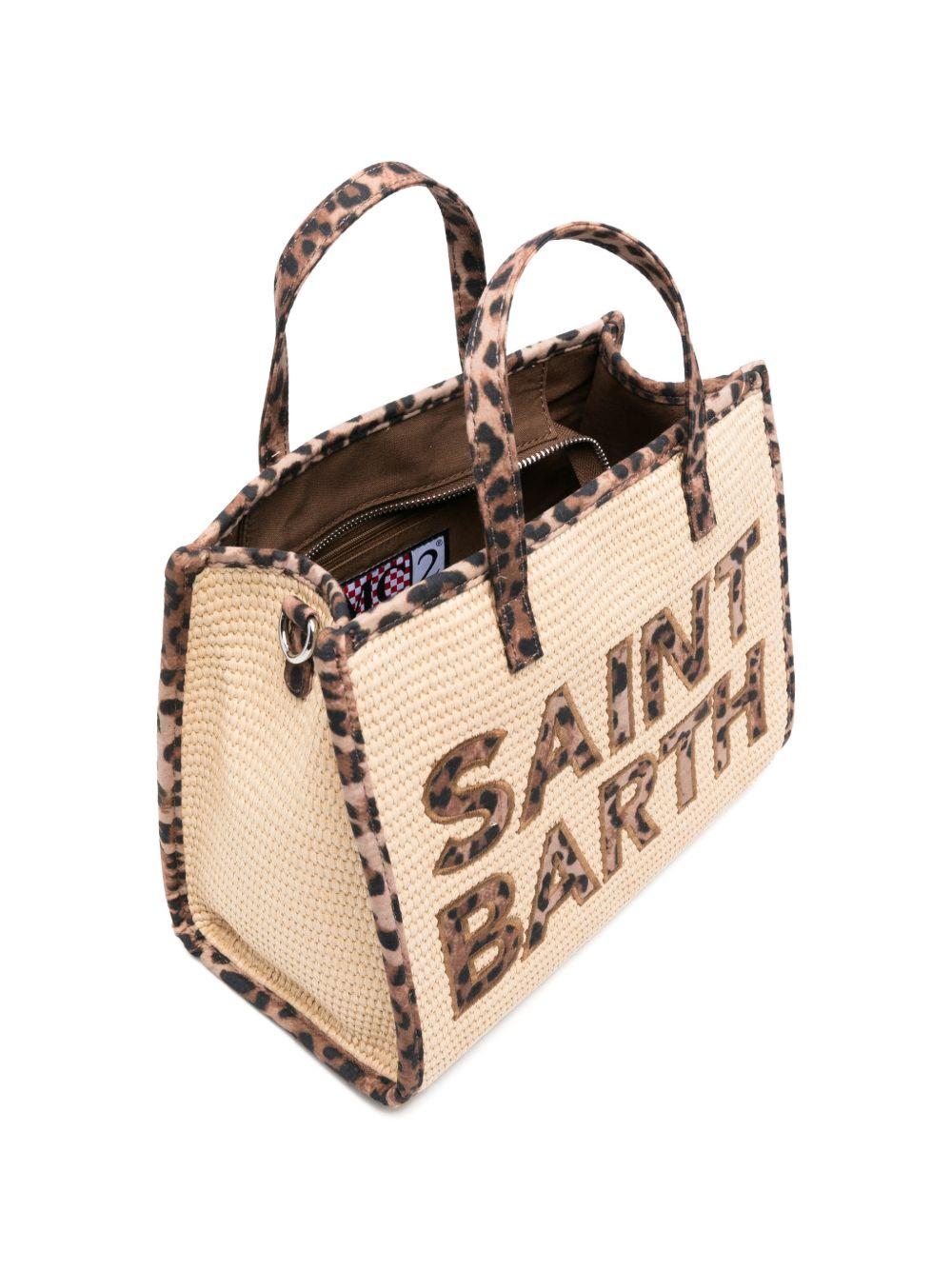 Borsa Vivian MC2 Saint Barth beige con stampa animalier VVID001 00369L MC2 ST. BARTH KIDS 