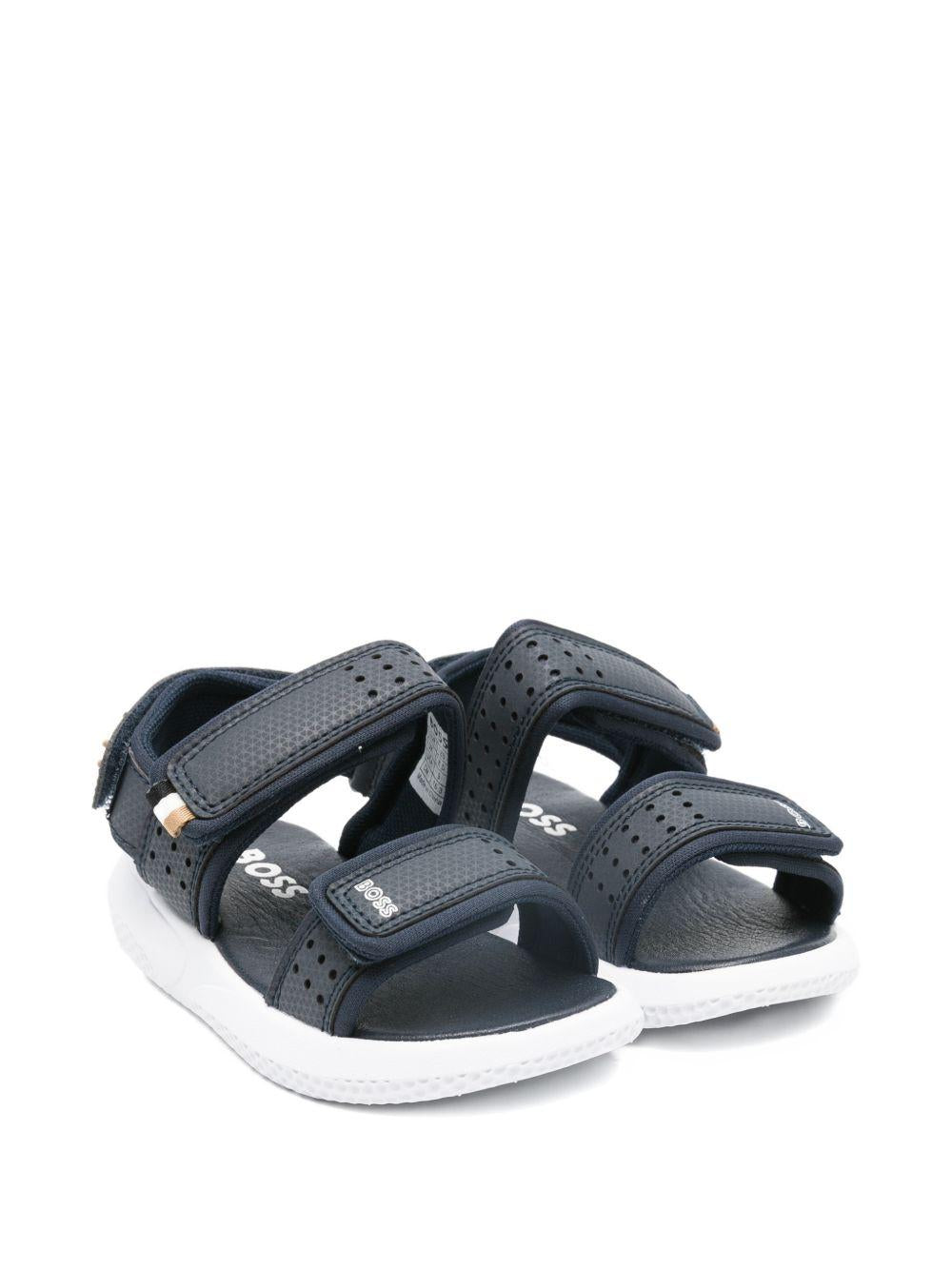 Samdali per bambino Boss Kids blu con stampa logo J52823 849 BOSS KIDS 