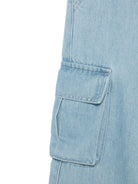 Jeans per bambino Off-White Kids azzurri con logo sul davanti 44BYB002S26D001 423 OFF WHITE KIDS 