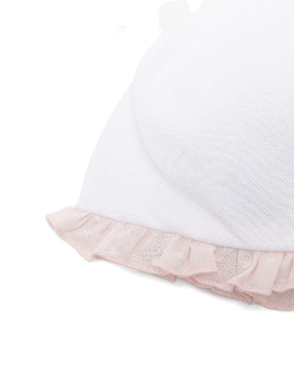 Cappello per neonata La Stupenderia bianco con bordo arricciato 2TBCP56 N01U40 LA STUPENDERIA 