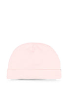Berretto per neonata Moschino Kids rosa con dettaglio Teddy Bear MUX066LCA40 50209 MOSCHINO KIDS 