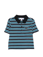 T-shirt per neonato Emporio Armani Kids blu con design a righe EB001087 AF21697 MB013 EMPORIO ARMANI KIDS 