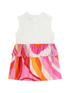 Abito per neonata Emilio Pucci Junior bianco con stampa iride PY1062 Z3672 100AR EMILIO PUCCI KIDS 