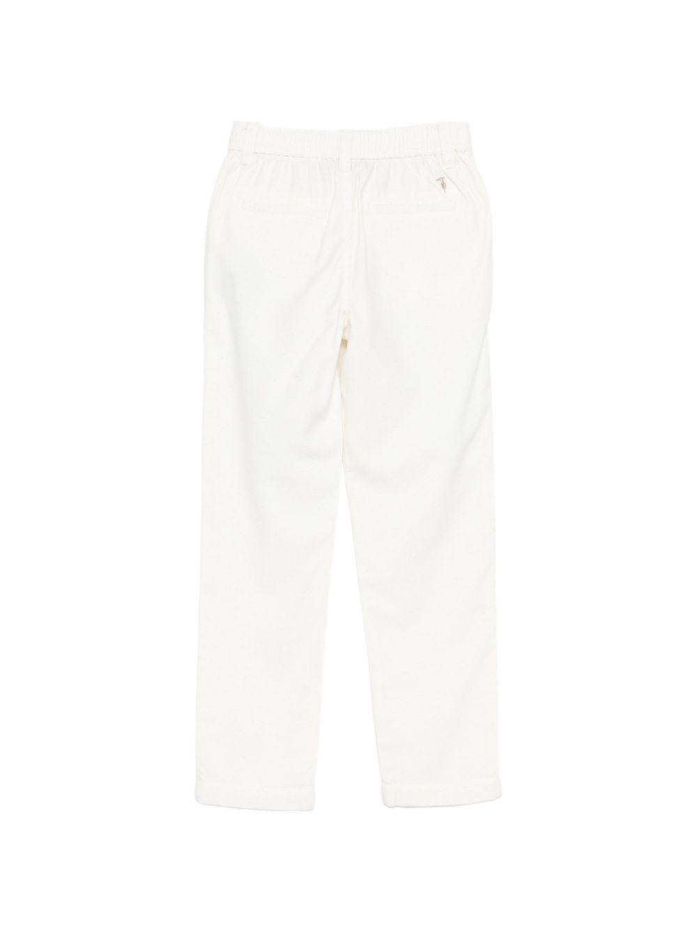 Pantaloni per bambino Trussardi Junior beige con vita elasticizzata TBP26139PA BEIGE N.E. TRUSSARDI KIDS 