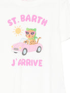 T-shirt per bambina MC2 Saint Barth Kids bianca con stampa grafica ELLY001 03866L MC2 ST. BARTH KIDS 