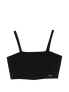 Top per bambina Elisabetta Franchi al Mia Bambina nero con logo sul davanti EFTO0140GA022 N000 ElISABETTA FRANCHI 